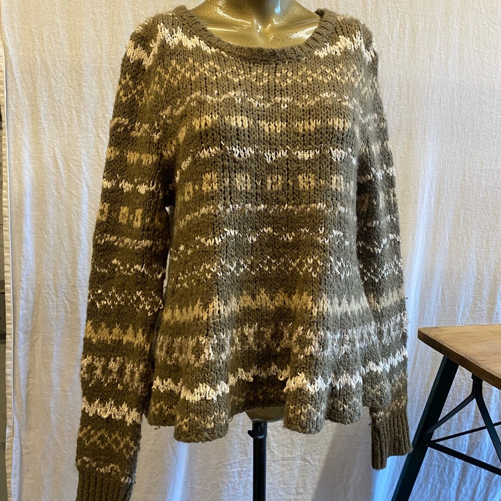Cozy Olive Green Knit Sweater